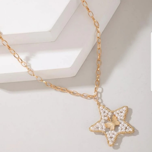 *Davida* Star and Butterfly Necklace - Picture 3 of 5